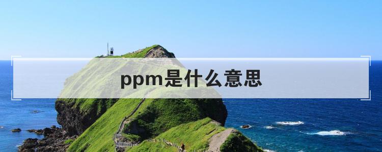 ppm是什么意思