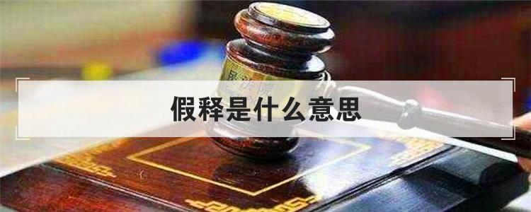 假释是什么意思