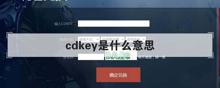 cdkey是什么意思