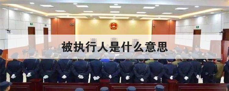 被执行人是什么意思