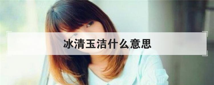 冰清玉洁什么意思
