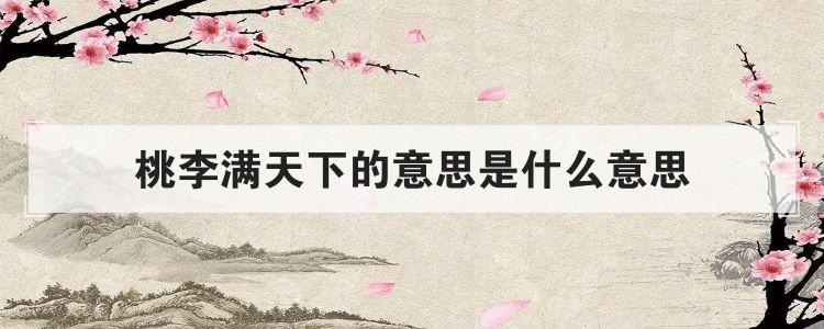 桃李满天下的意思是什么意思