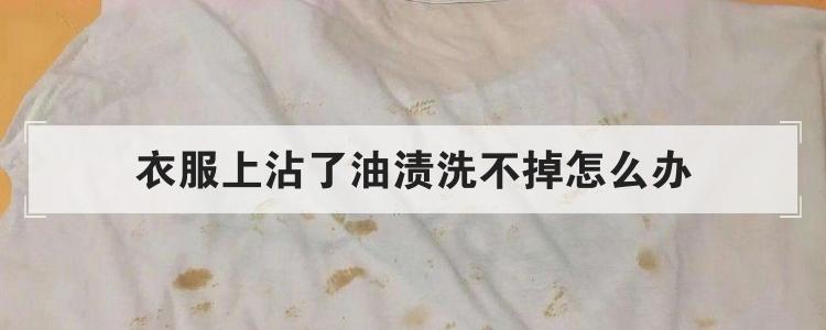 衣服上沾了油渍洗不掉怎么办