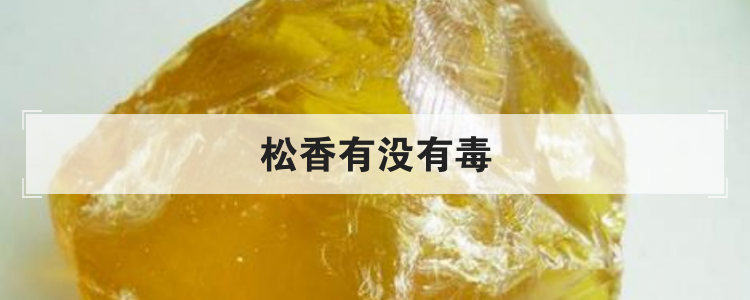 松香有没有毒