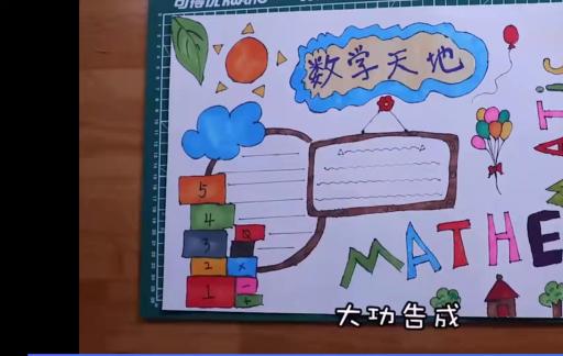简单又漂亮的数学手抄报