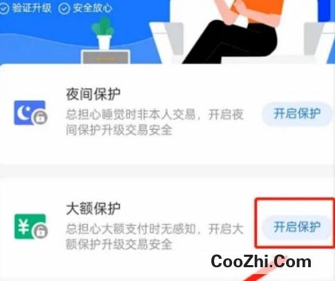支付宝如何开启大额保护