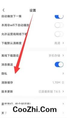 央视影音隐私协议在哪里开启