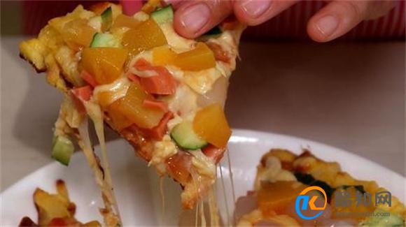 纯玉米面懒人披萨不和面不发面简单低脂解馋比买的好吃