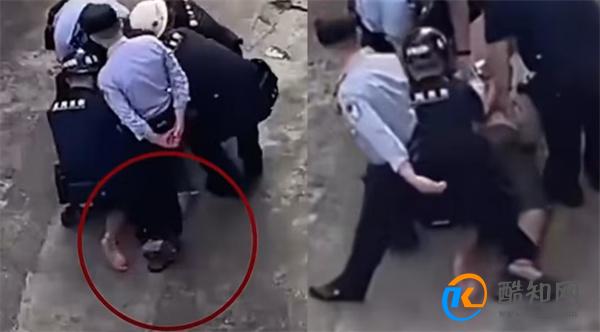 男子被制伏后遭狂踩脚踝 警方作出回应 