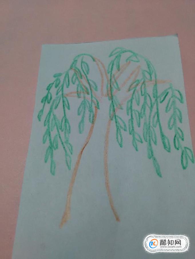 彩色柳树简笔画怎么画优质