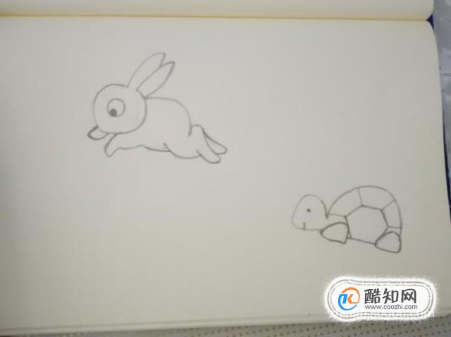 小兔子和小乌龟在同一张纸上,如图.