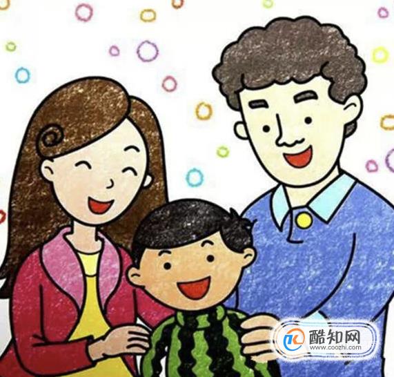幸福一家人儿童画怎么画?优质