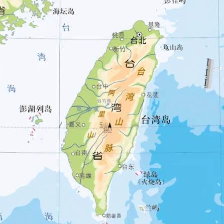 台湾面积相当于大陆哪个省？