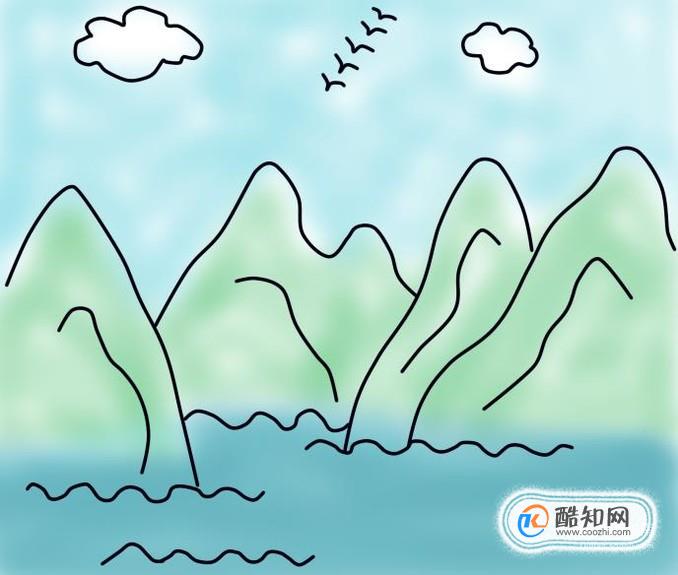 简笔画山水风景是怎么画的