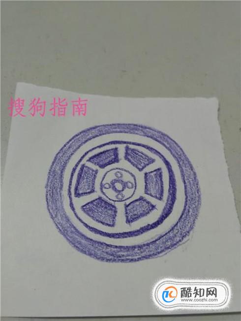 如何画汽车车轮简笔画