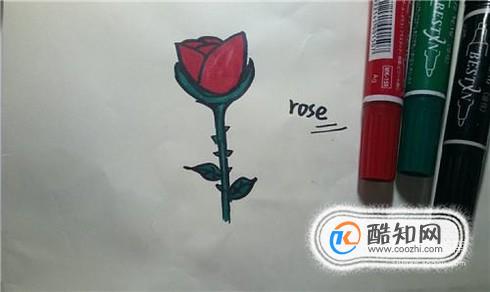 玫瑰花简笔画的画法