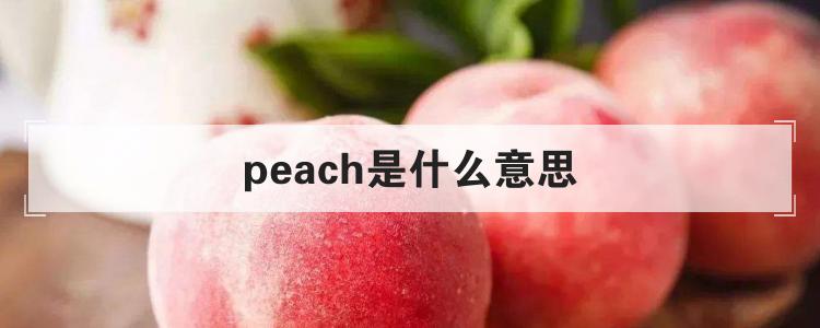 peach是什么意思