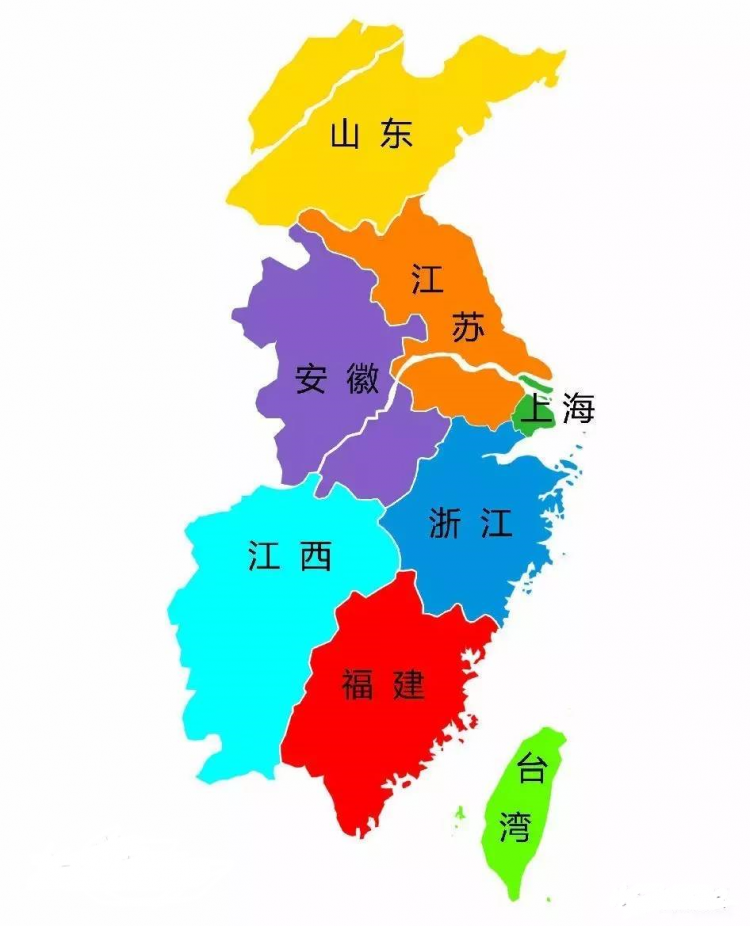 中国华东华南地区地图图片