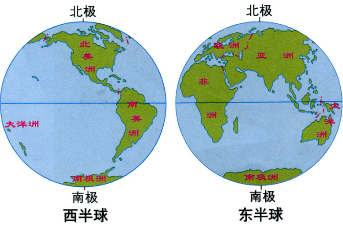 七大洲四大洋的简化图图片