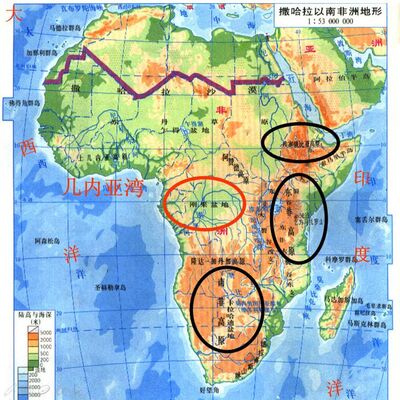 非洲山脉 地形图图片