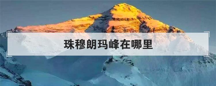 珠穆朗玛峰在哪里