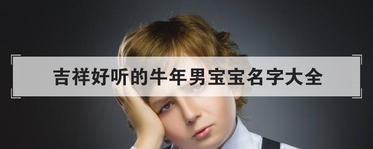 吉祥好听的牛年男宝宝名字大全