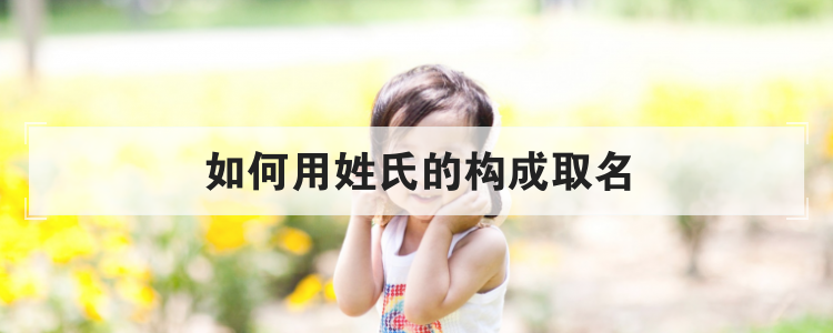 如何用姓氏的构成取名