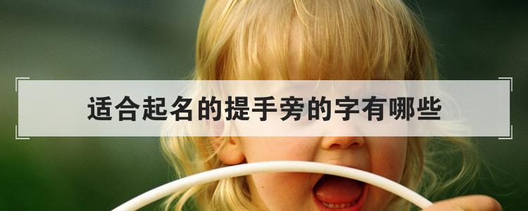 适合起名的提手旁的字有哪些