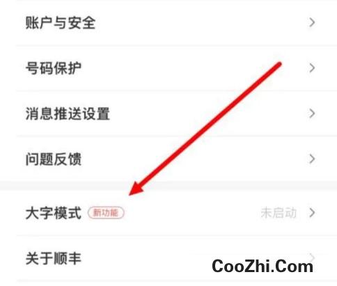 怎么开启顺丰速运大字模式