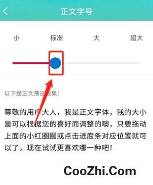 云溪发布APP如何设置正文字号