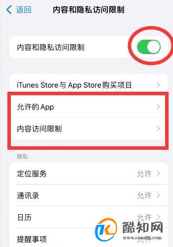 iphone访问限制在哪