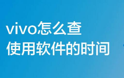 vivo怎么查使用软件的时间