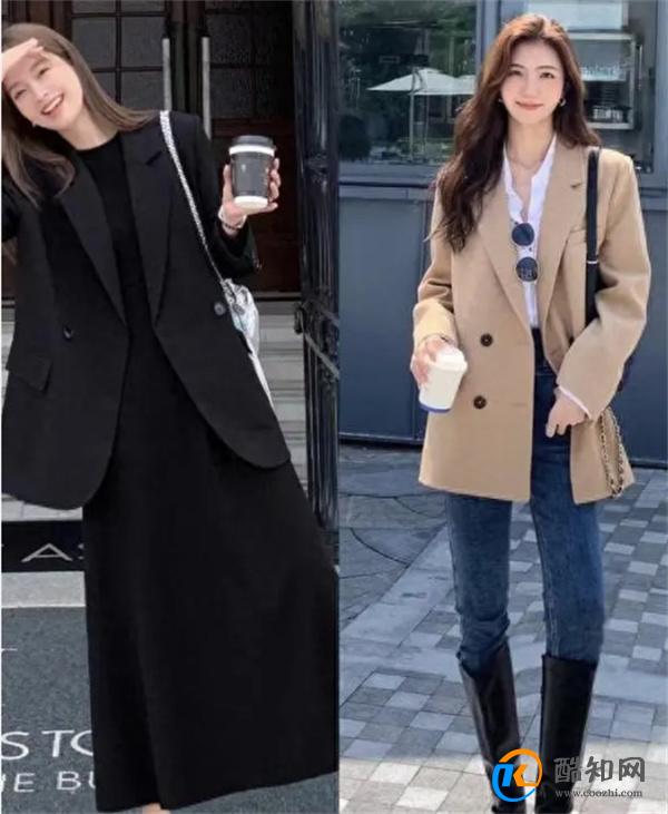 三四十岁的女人，西服别再“整套穿”了，几种搭配方法、时髦减龄