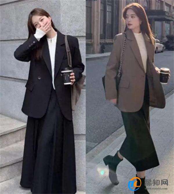 三四十岁的女人，西服别再“整套穿”了，几种搭配方法、时髦减龄