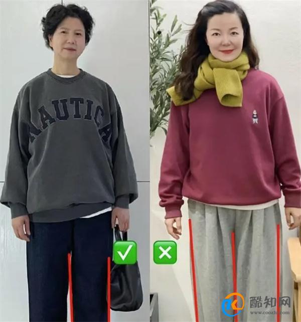 50岁的女人，卫衣+裤子怎么搭才时髦？教你3组百搭公式，美又嫩