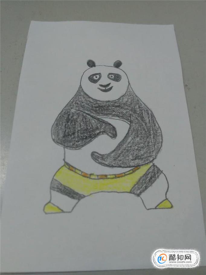 功夫熊猫简笔画灵猴图片