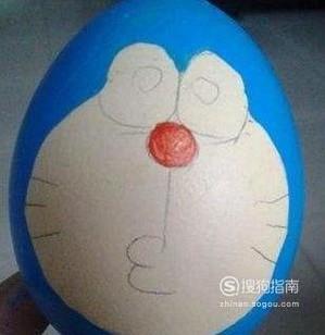 哆啦a梦鸡蛋壳画图片