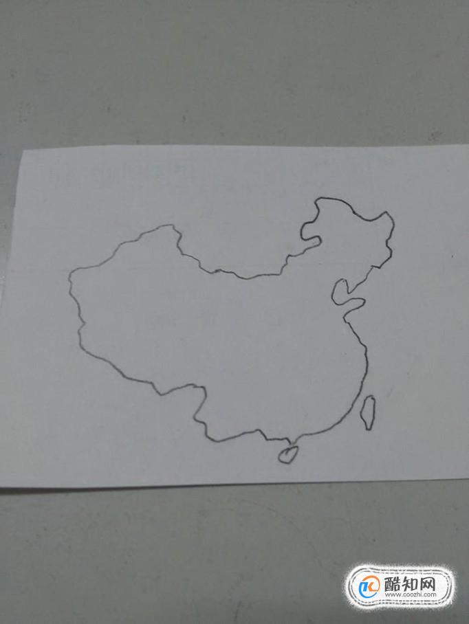 中国轮廓简图手绘图片