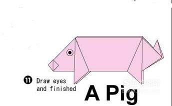 立体小猪的折法图片