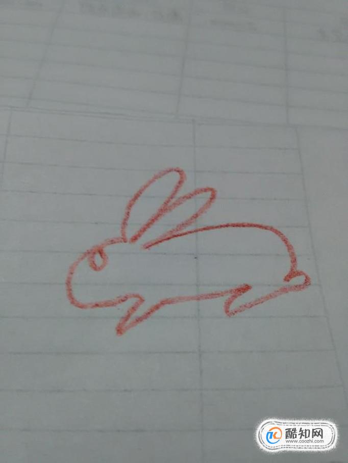 一笔画兔子图片