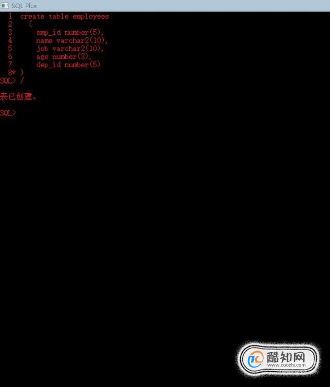 Oracle 10g中如何创建表