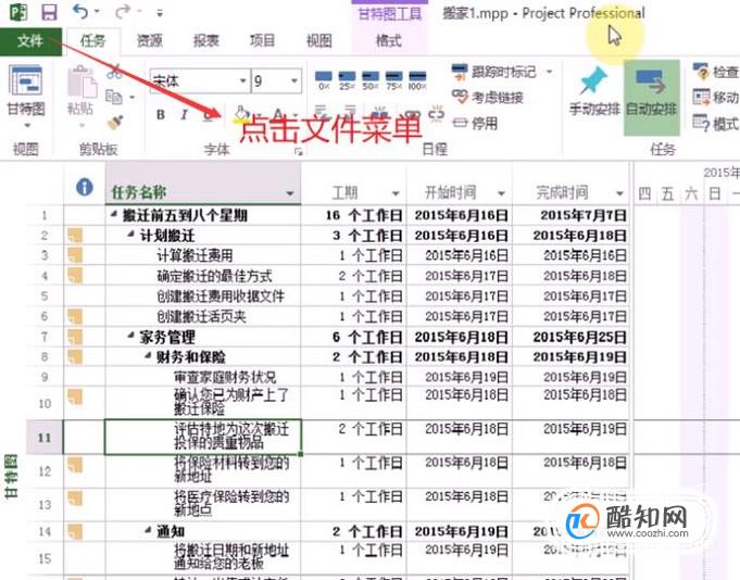 Project 2013中如何将数据导出到Excel