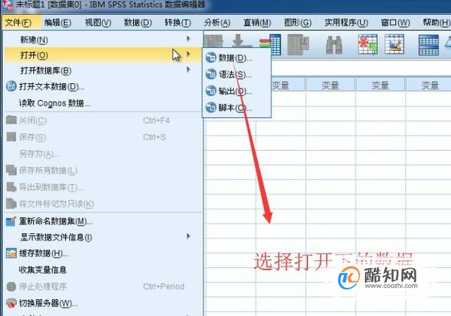 如何在SPSS软件中对数据文件进行结构重组